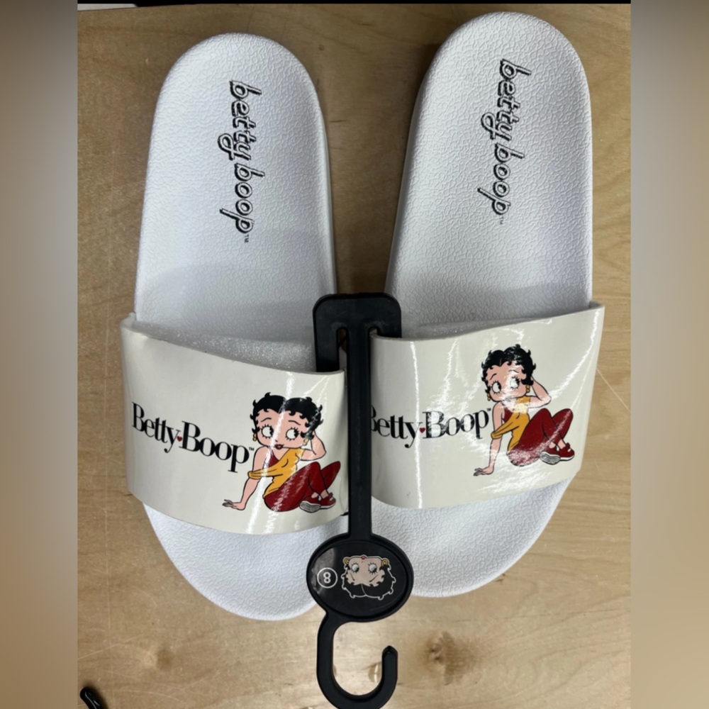 Betty Boop White and Red Slide sandals brand new